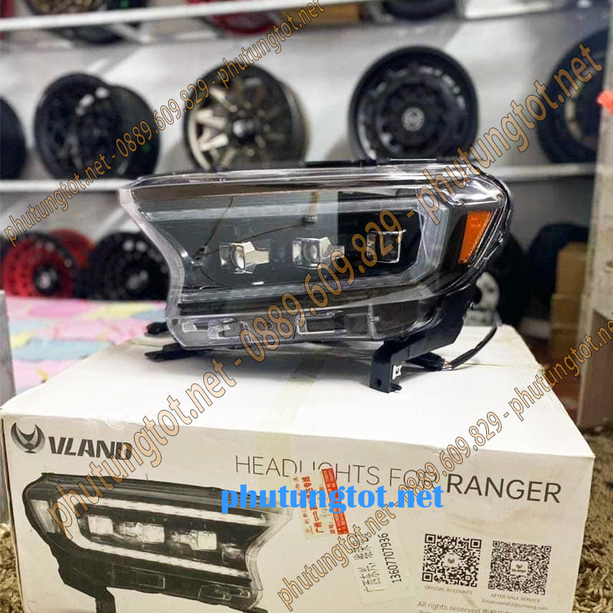 Đèn pha Vland xe Ford Ranger